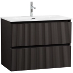 Тумба с раковиной BelBagno 70 UNO-MINI-700-2C-SO-GSO+BB-8099-3-70 темно-серая матовая