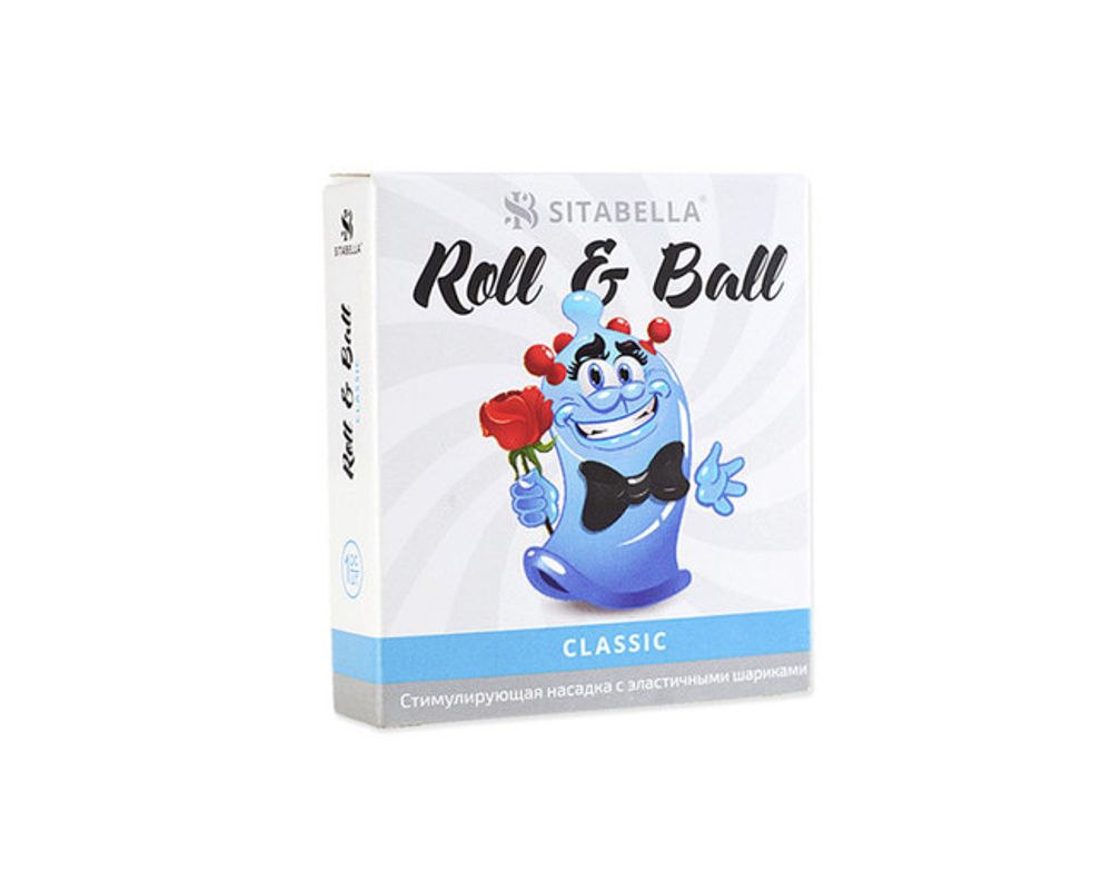 Стимулирующий презерватив с шариками Roll &amp; Ball Classic (1 шт) (Цвет: прозрачный)