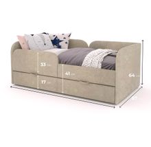 Кровать детская односпальная от 3-х лет 160х80 с бортиком и ящиком (сильвер Беверли)