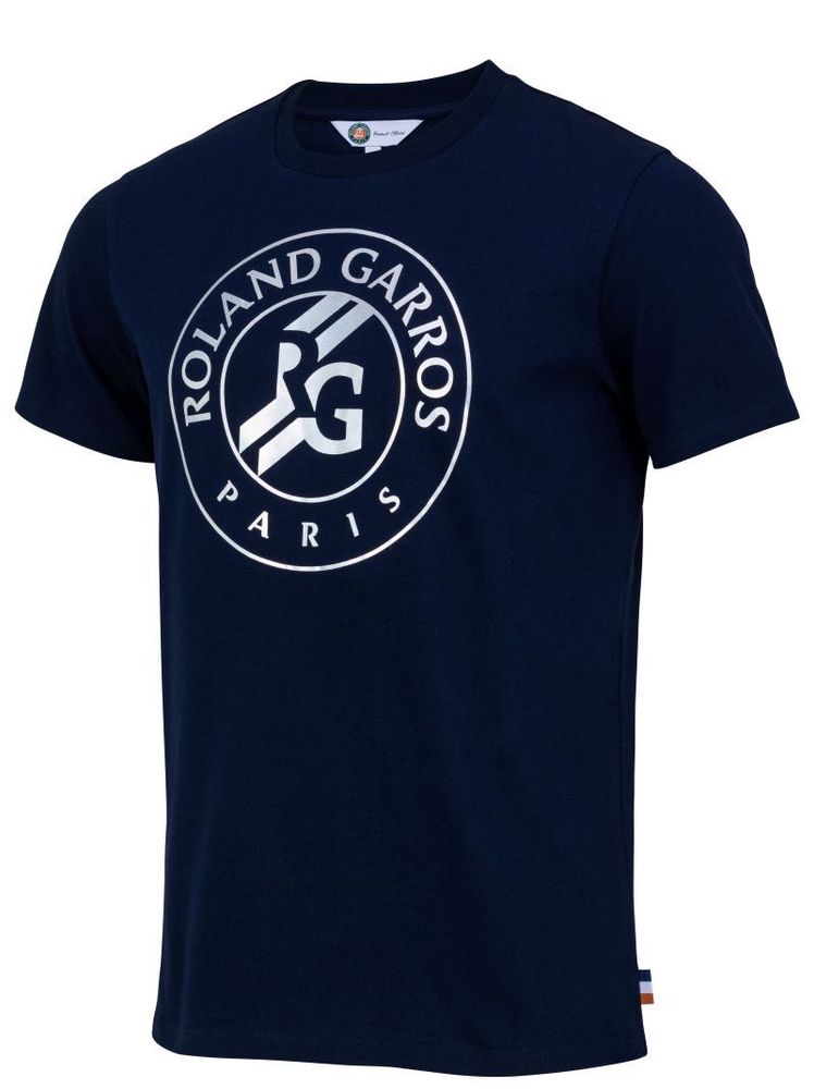 Мужская теннисная футболка Roland Garros Big Logo 2024 T-Shirt - navy
