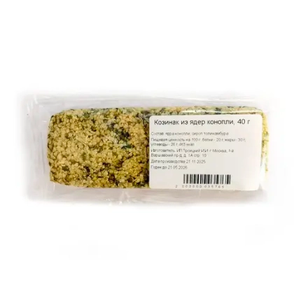 Козинак без сахара из ядер конопли, 40 г