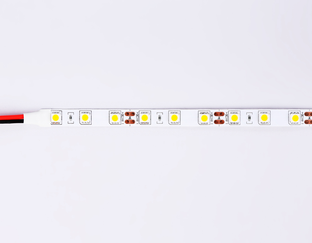 GS4002 5050 60Led/ 14.4W m/ 24V IP20 4500K/ 5000*10*1.87mm (2 конт.)