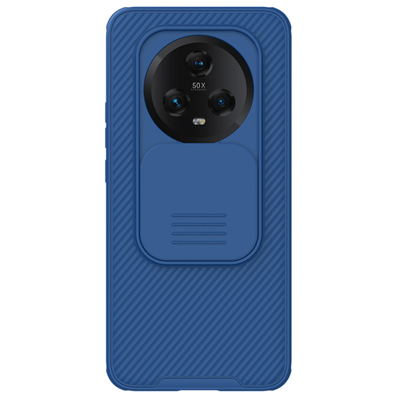 Чехол синего цвета с сдвижной шторкой для камеры на смартфон Honor Magic 5 от Nillkin, серия CamShield Pro