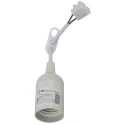 Патрон ЭРА Е27 с клеммной колодкой пластиковый белый