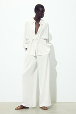 Брюки wide leg из крепа