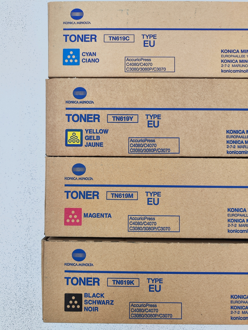 Тонер TN-619 CMYK оригинальный Konica Minolta TN-619 комплект цвета