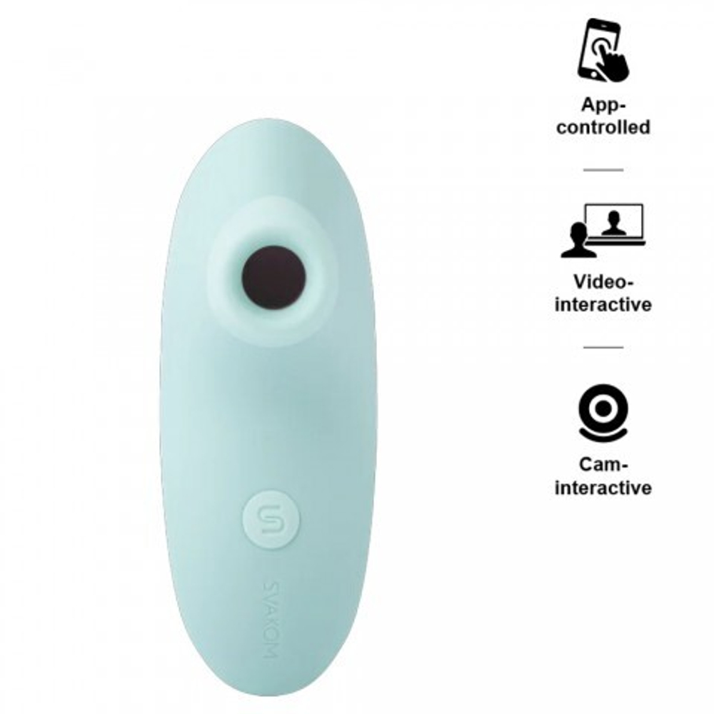 Интерактивный клиторальный стимулятор Pulse Lite Neo морская пена синего цвета  от SVAKOM