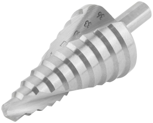 Сверло ступенчатое hss по металлу, спиральный профиль, 10 ступеней, 9-36 мм, 36369 KУРС