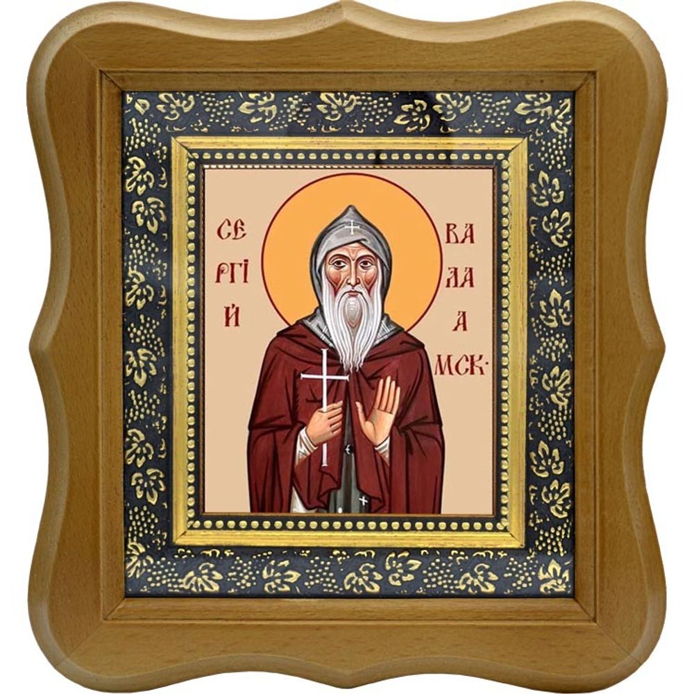 Сергий Валаамский преподобный. Икона на холсте.