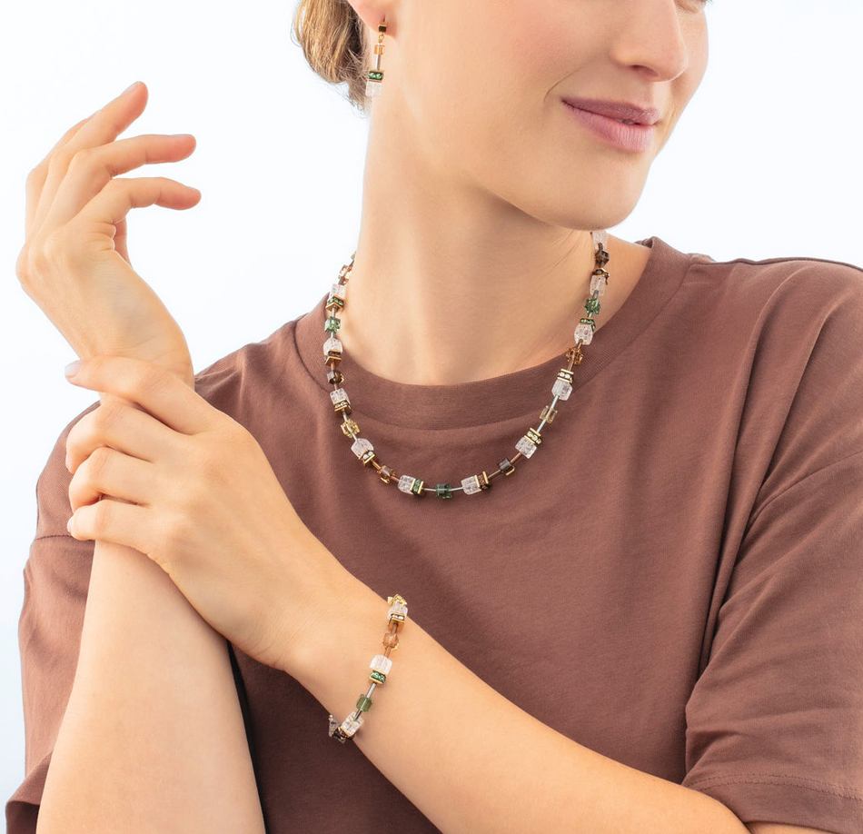 Колье Coeur de Lion Olive-Brown 3018/10-0911