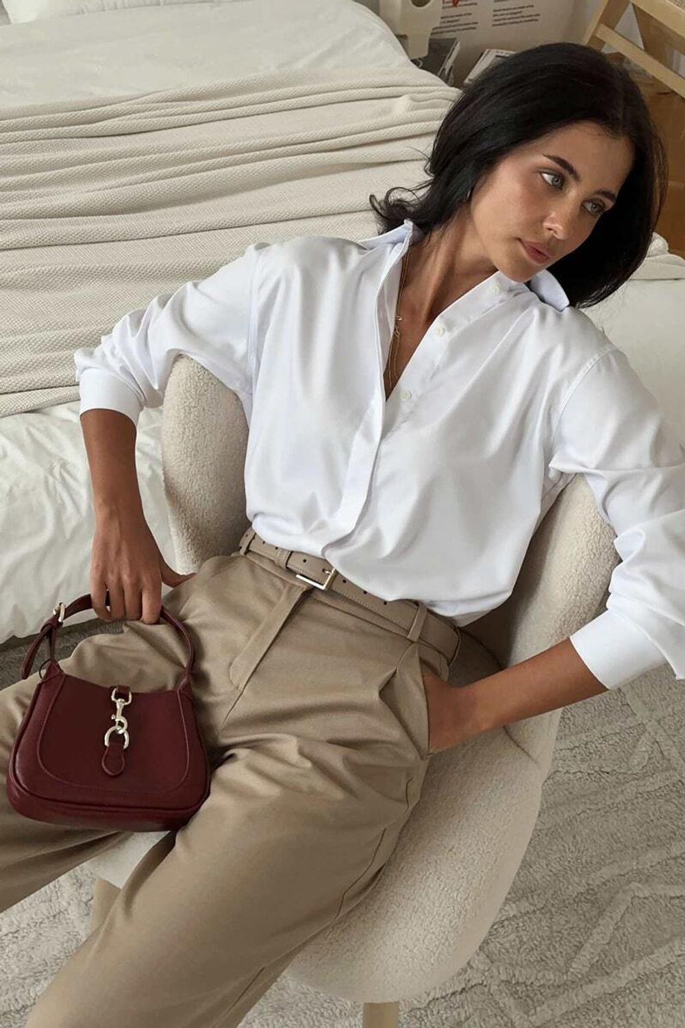 Рубашка Хельсинки белая вискоза