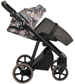 Детская коляска Roan Sol Flowers 3 в 1 с автокреслом Pituso Baesa Pro Black,Beige Canopy RSF/5003 Forest Clearing/Black