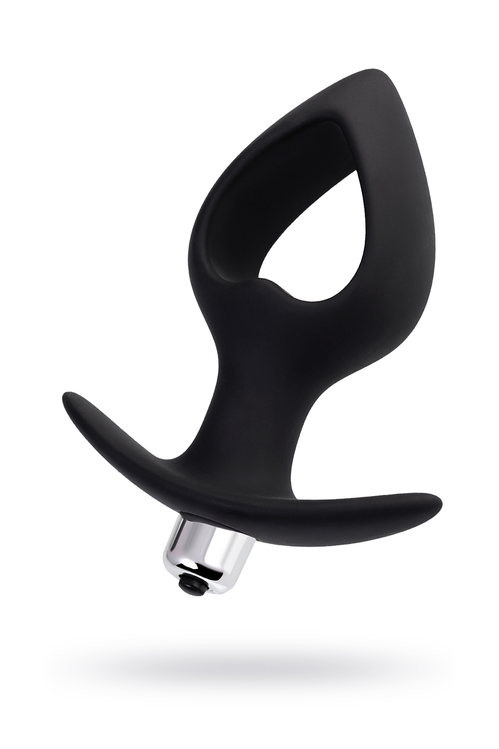 Анальная вибровтулка-расширитель POPO Pleasure by TOYFA Cordis M, силикон, черная, 14 см,  5,5