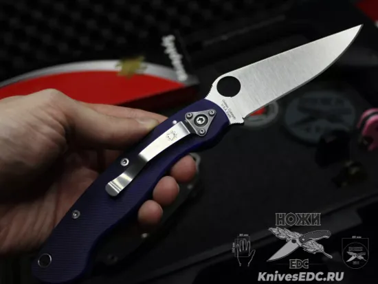 Складной нож Spyderco Military 36GPDBL c клинком из стали CPM-S110V, рукоять G10