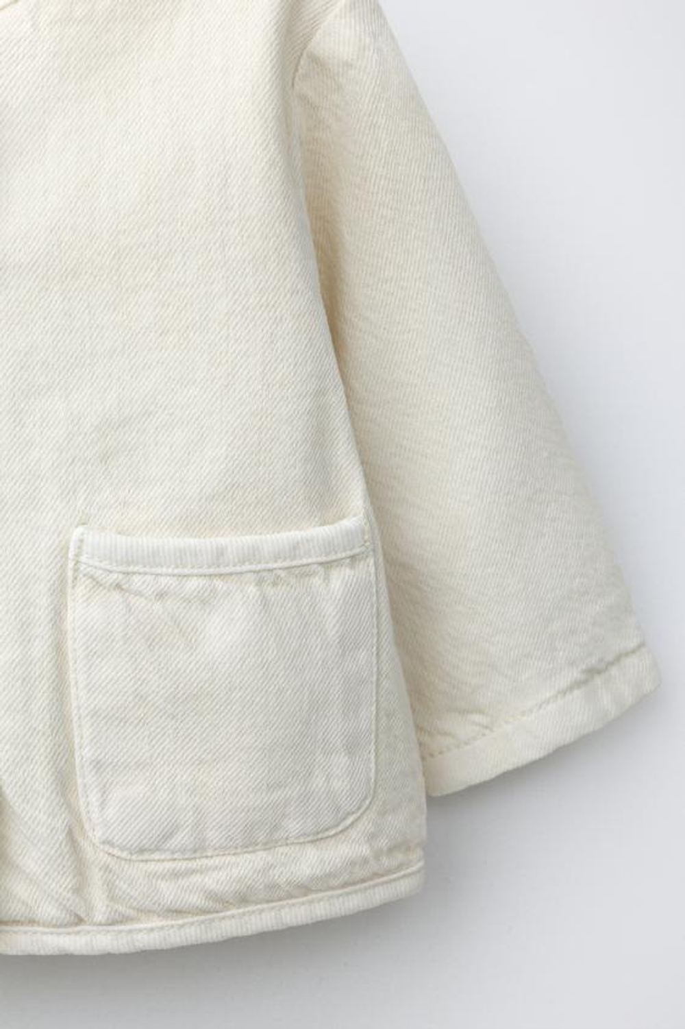 ZARA КУРТКА ИЗ САРЖИ, ЭКРЮ