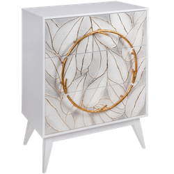 Комод Арт Сканди с 3 ящиками Айс Амбер