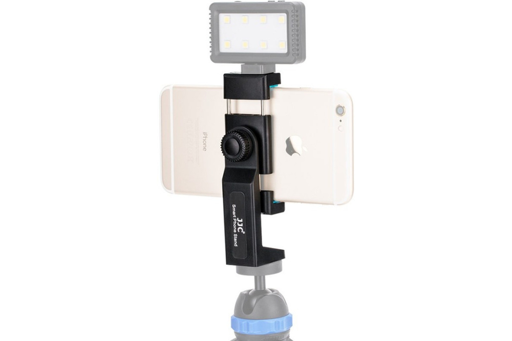 Держатель JJC SPS-1A для установки смартфона на штатив с резьбой 1/4, синий