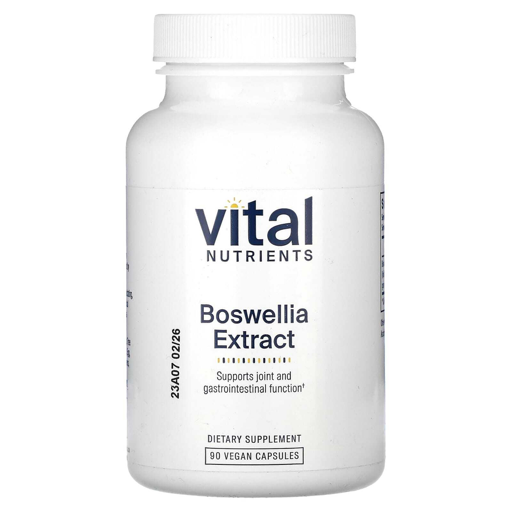 Vital Nutrients, Экстракт босвеллии, 90 веганских капсул (400 мг на капсулу)
