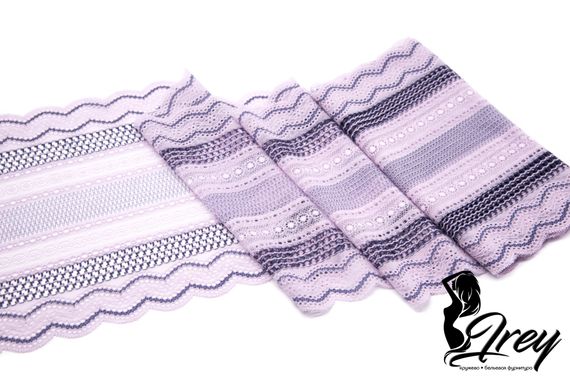 03-161 Кружево эластичное 21 см, лиловый/фиолетовый