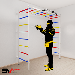 Монтаж спортивного комплекса Sv Sport П в бетонные, кирпичные стены