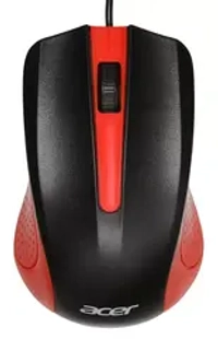 Мышь Acer OMW012 черный/красный оптич. 1200dpi USB 3but (ZL.MCEEE.003)