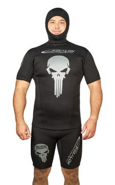 Майка Epsealon Skull с шлемом и короткими рукавами 2.5 мм