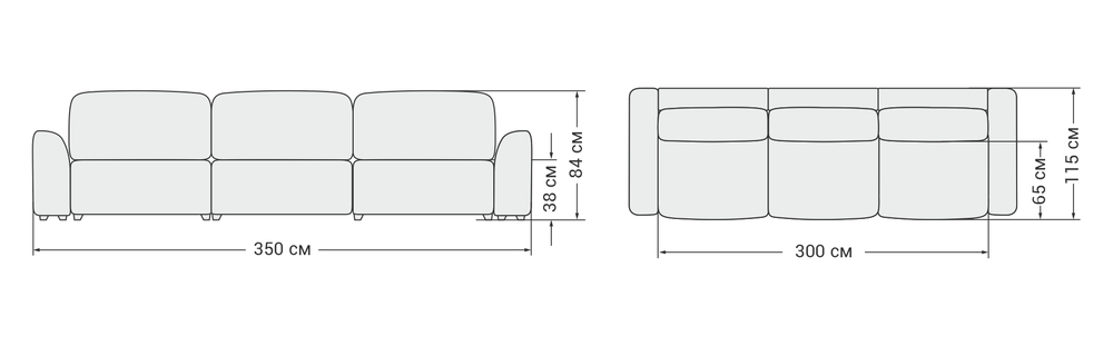 Диван Кинг Макс Рогожка Венто серый