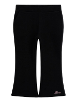 Брюки трикотажные GUESS Черный/Вышивка: розовый логотип Девочка