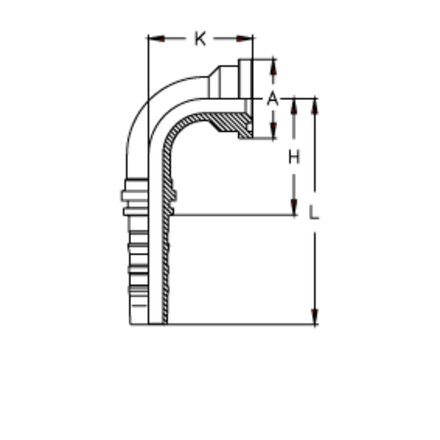 Фитинг DN 25 SFS 1.1/4 54 (90) CS удлинен. К=90