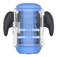 Автоматический мастурбатор с массажем бусинами Amovibe Black Knight Massaging Beads Thrusting Masturbator