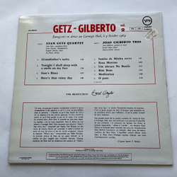 Винтажная виниловая пластинка LP Stan Getz, Joao Gilberto, Getz. Gilberto #2 (Франция 1966)