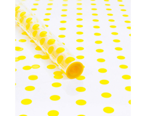 Пленка прозрачная с рисунком "Горох" Жёлтый