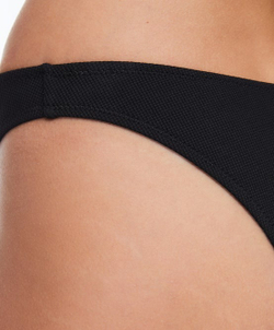OYSHO Плавки бикини средней посадки из ткани пике, черный
