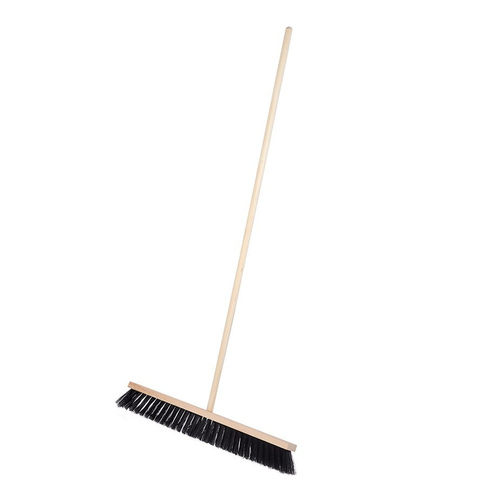 Щетка тротуарная деревянная 500х65мм в сборе с черенком 1200мм, резьбовое соед., 60-2-005
