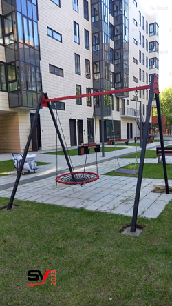 Монтаж уличных качелей Sv Sport