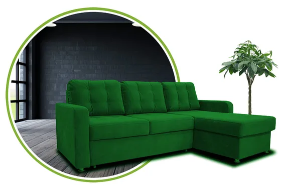 Диван с оттоманкой АЛИНА