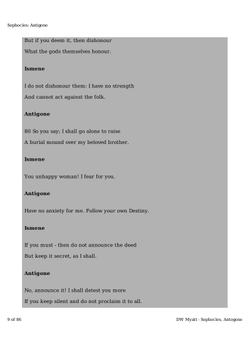 Sophocles - Antigone | DW Myatt