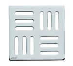 Дизайновая решетка Alca plast 102×102×5, хром (MPV001)