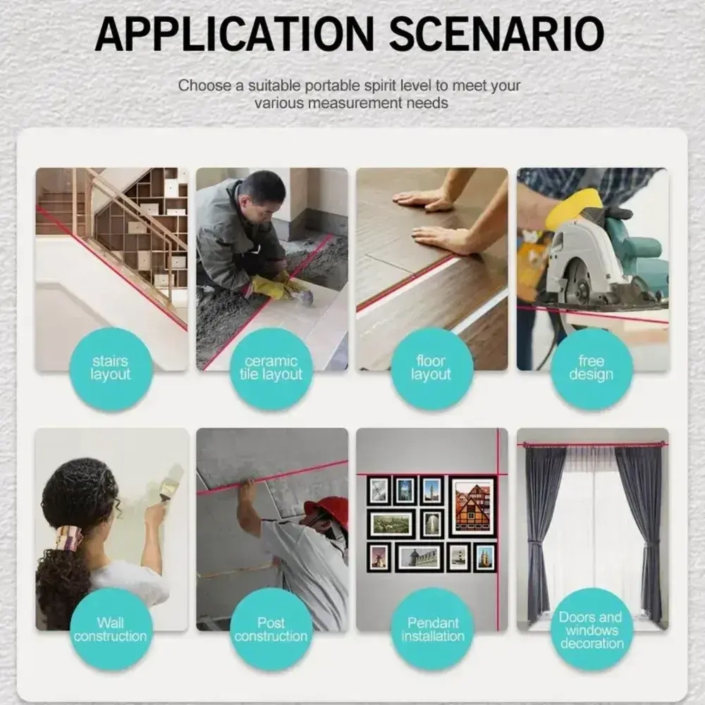 Лазерный уровень Mileseey L52R, с магнитным держателем, крепежной лентой, красный луч, Нивелир, для небольших помещений версия от ААх2 батареек