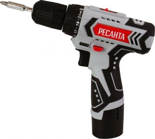 Дрель шуруповерт аккумуляторная ДА-12-2ЛК Ресанта