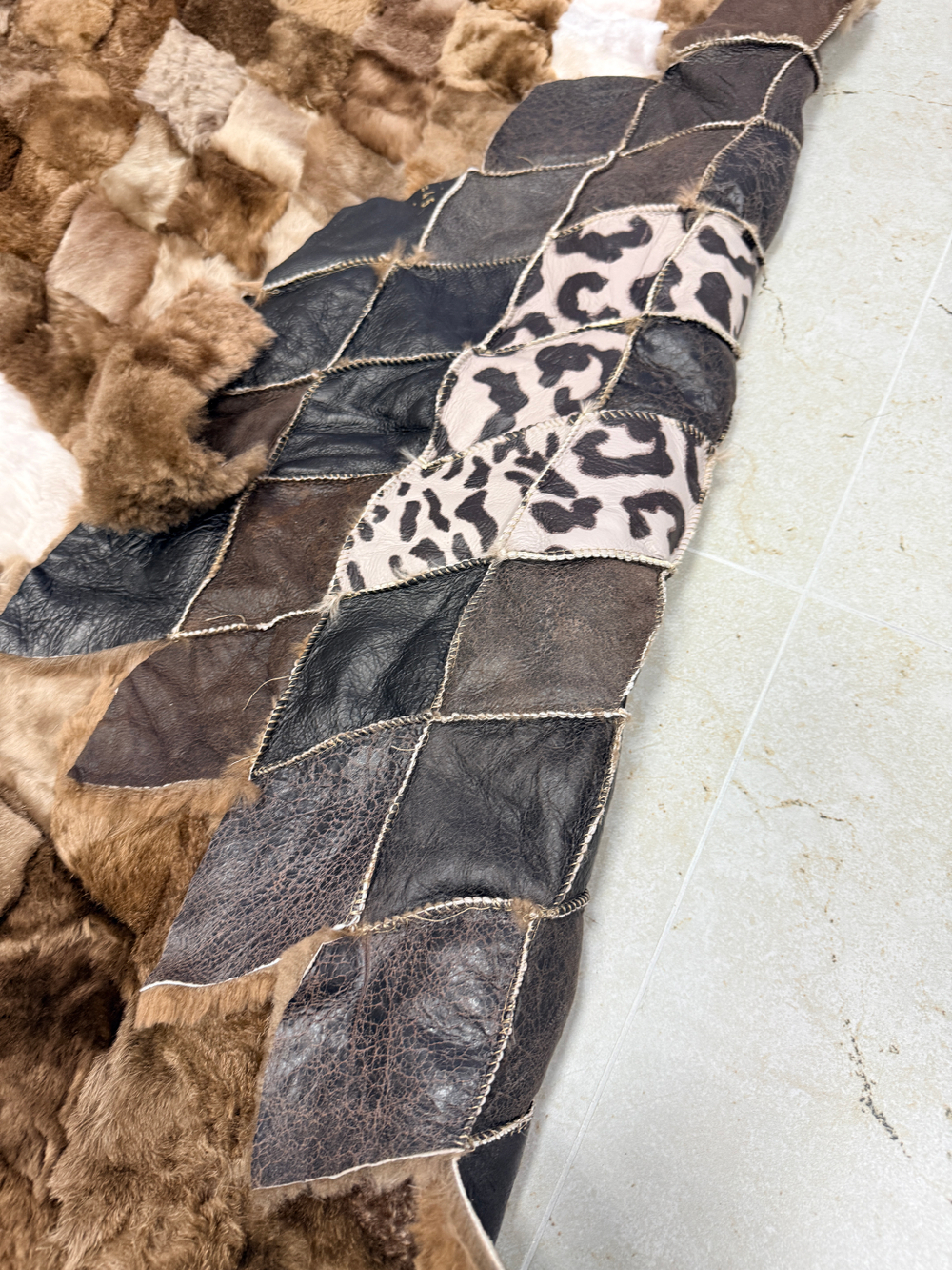 Покрывало меховое ковер из шкуры овчины