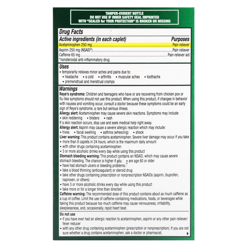 Excedrin, от головной боли, 200 капсул