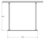 Душевая перегородка Cezares LIBERTA-L-2-130-120-C-Cr профиль хром, стекло прозрачное