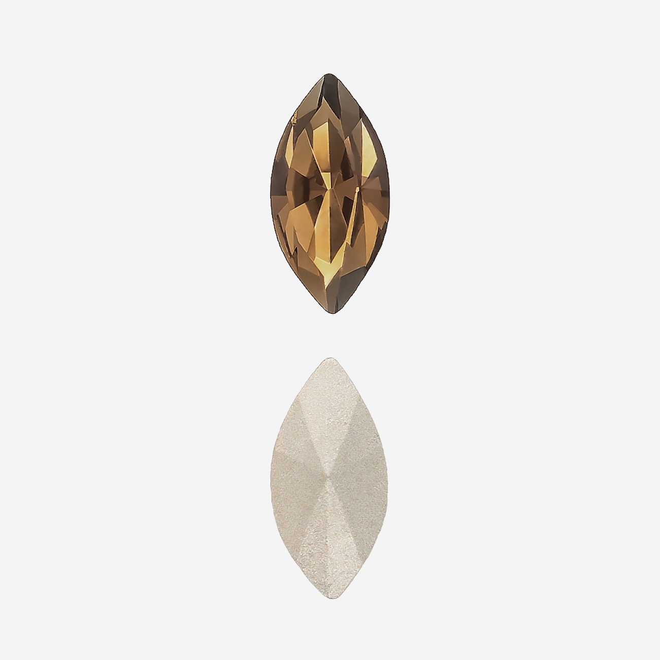 Кристалл Маркиз (Marquise Fancy Stone), оттенок "Светло-дымчатый Топаз"/"Light Smoked Topaz", 10*5мм