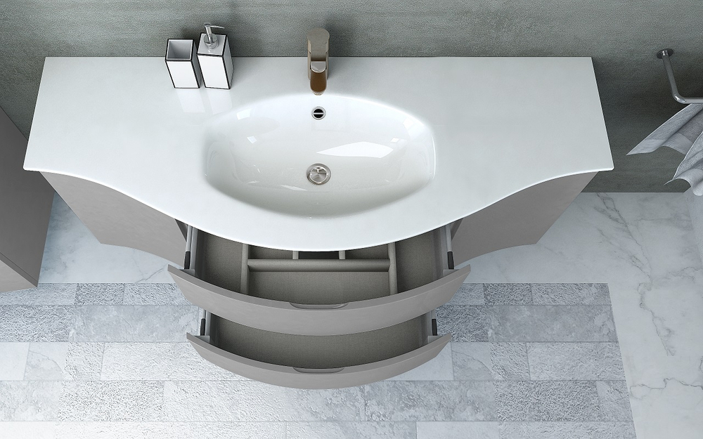 Мебель для ванной Cezares VAGUE 138 Grigio lucido