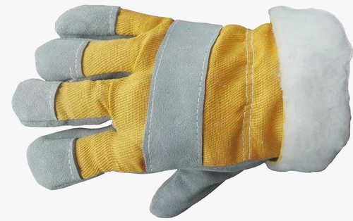 Перчатки утепл. спилковые  комбин. ''АНГАРА''