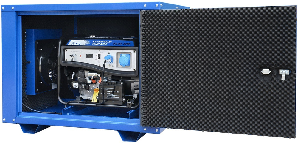 Бензиновый генератор ТСС SGG 7000E в кожухе МК-1 — Фото №1 
