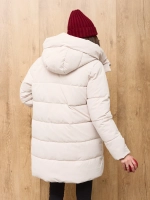 Куртка зимняя удлиненная с капюшоном