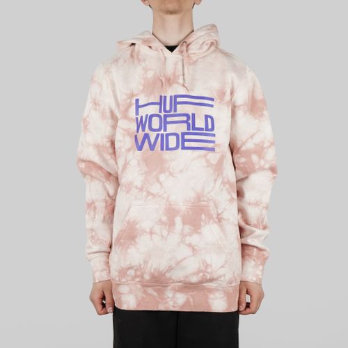 Толстовка мужская HUF Broadcast Tie-Dye артикул:PF00386 CORAL - купить в магазине Дайс