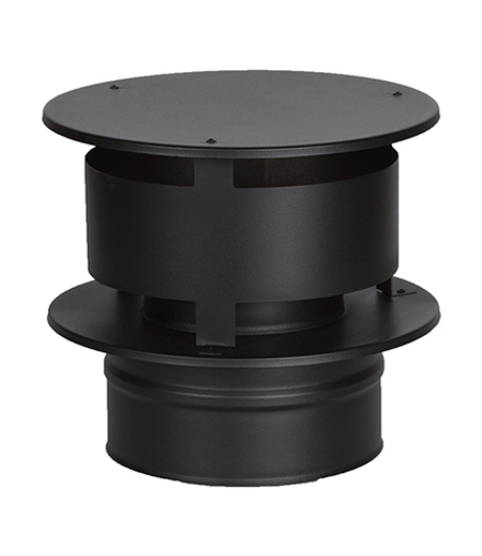 Оголовок-дефлектор Grill'D AISI 430 0,5 мм с хомутом (D115/250) черный